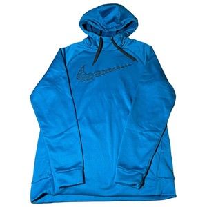 Vintage Nike Hoodie Blue Pullover Swoosh Athletic Sportswear Sweater Mens Size M